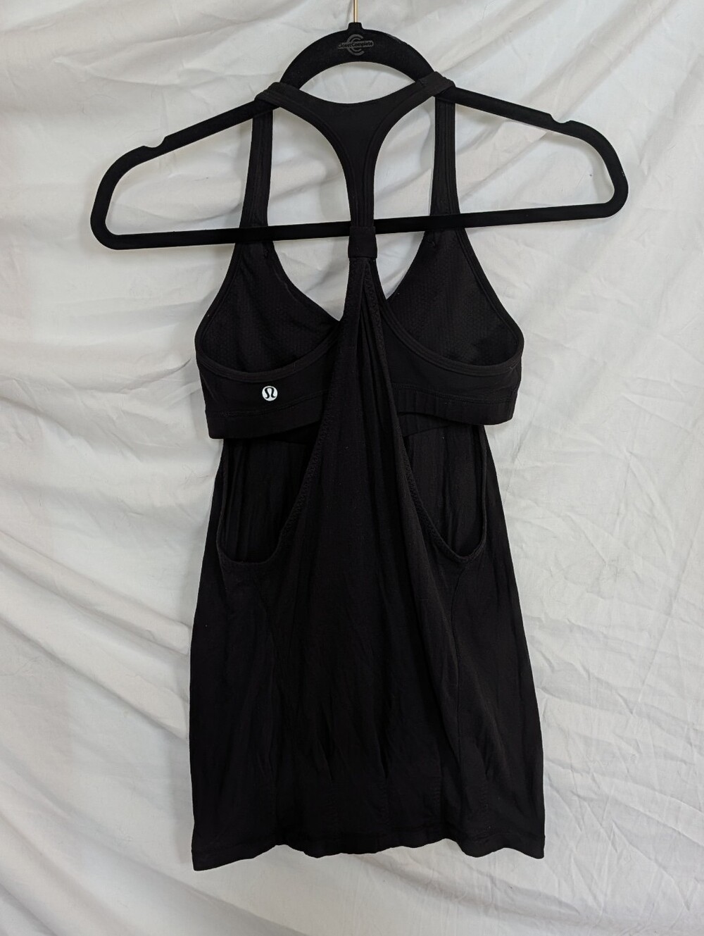 lululemon athletica Black Racerback Tank with Built-In Shelf Bra